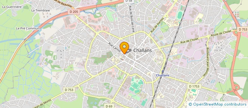 localisation de l'entreprise BENS à CHALLANS
