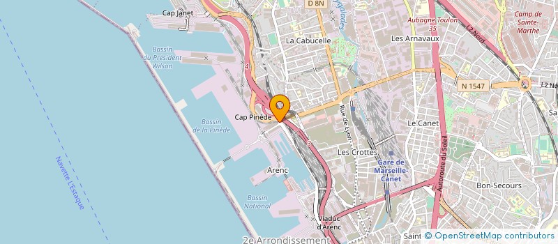 localisation de l'entreprise BENSA à MARSEILLE 2