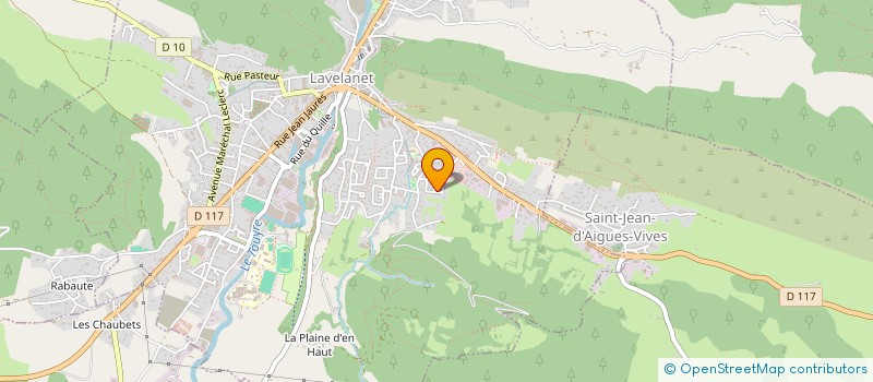 localisation de l'entreprise BENSA à LAVELANET