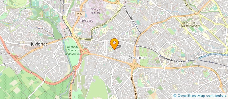 localisation de l'entreprise BENSABRE ETANCHEITE à MONTPELLIER