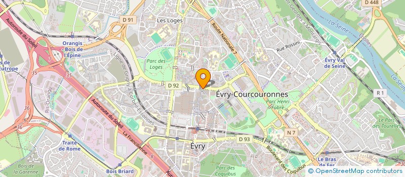 localisation de l'entreprise BENSASSON & NOVEIR à EVRY-COURCOURONNES
