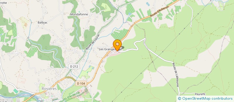 localisation de l'entreprise BENTEX à ROSIERES
