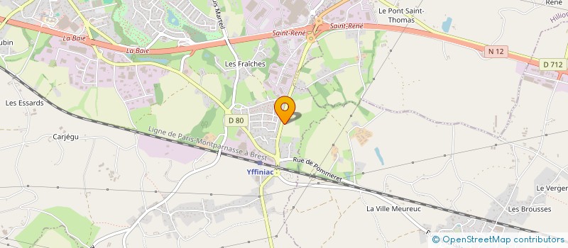 localisation de l'entreprise BENTRANSPORT 22 à YFFINIAC