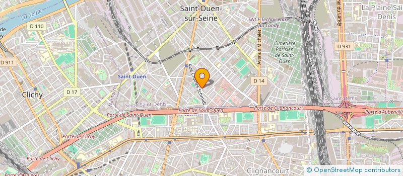 localisation de l'entreprise BENTY' S à SAINT-OUEN-SUR-SEINE