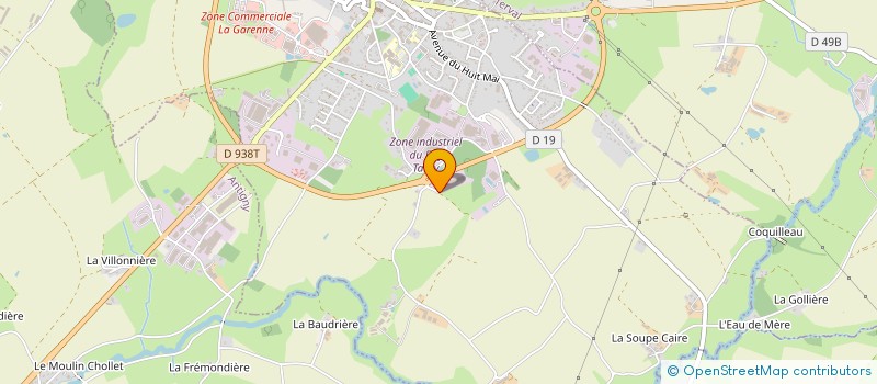 localisation de l'entreprise BENULIA ENERGIE  LA CHATAIGNERAIE