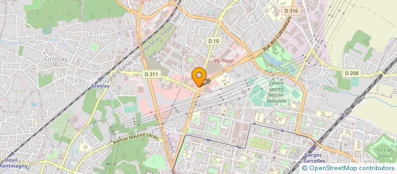 localisation de l'entreprise BENUR 92  SARCELLES