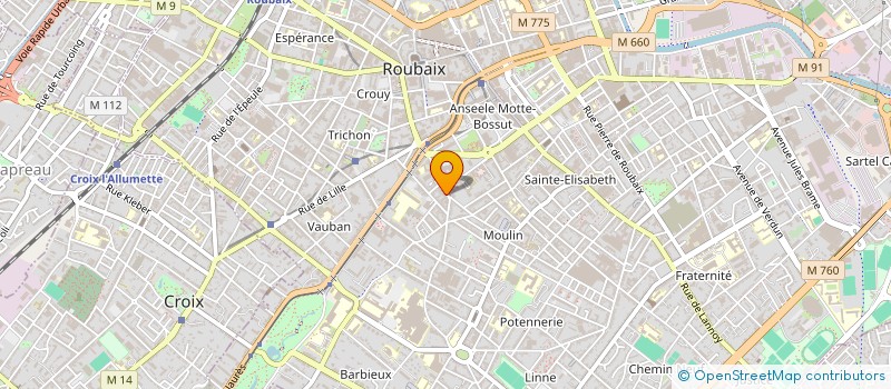 localisation de l'entreprise BEP BAT à ROUBAIX