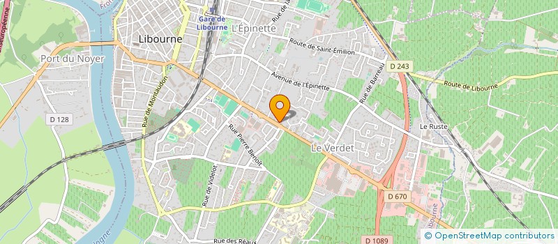 localisation de l'entreprise BERAAT à LIBOURNE