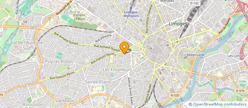 localisation de l'entreprise BERAL à LIMOGES