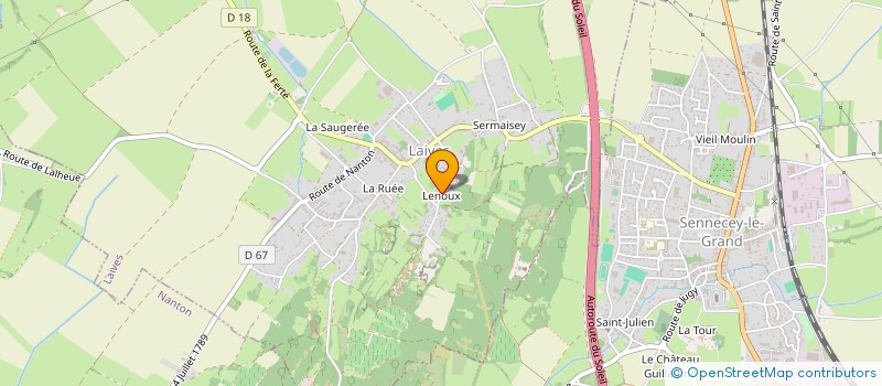 localisation de l'entreprise BERAL YANN  LAIVES