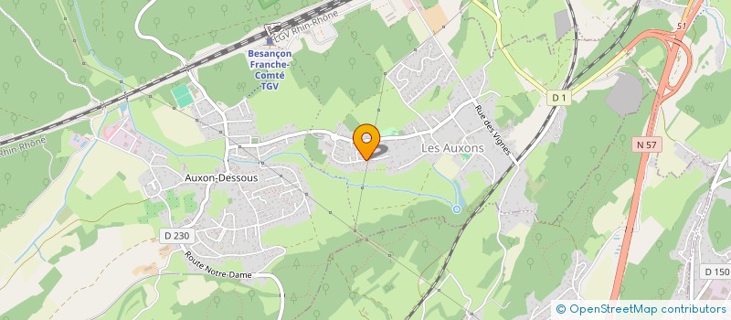 localisation de l'entreprise BERANDA  LES AUXONS