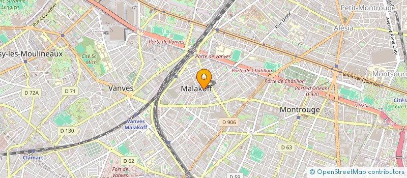 localisation de l'entreprise BERANGER 92 à MALAKOFF