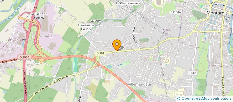 localisation de l'entreprise BERANGER-PELARD  VILLEMANDEUR