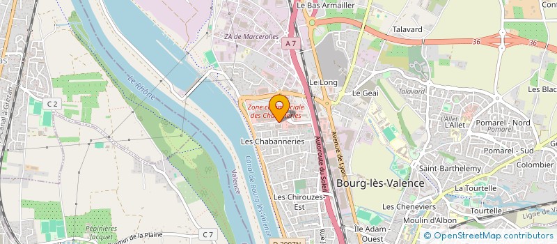 localisation de l'entreprise BERARD MOTO 26 à BOURG-LES-VALENCE