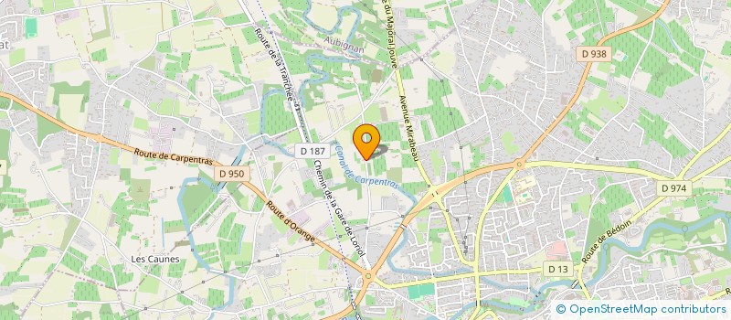 localisation de l'entreprise BERARD-QUETU  CARPENTRAS