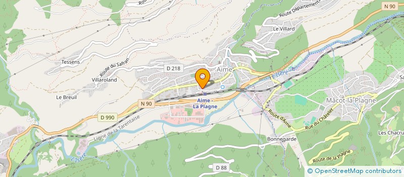 localisation de l'entreprise BERARD TRANSPORTS SERVICES à AIME-LA-PLAGNE
