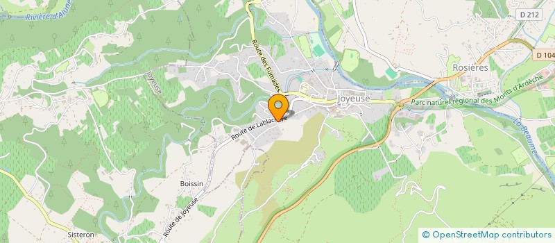 localisation de l'entreprise BERAUD ET FILS à JOYEUSE