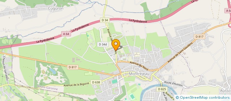 localisation de l'entreprise BERAUT  MONTREJEAU