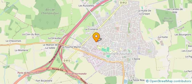 localisation de l'entreprise BERCAT  THORIGNE-FOUILLARD