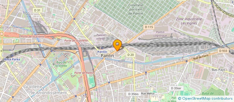 localisation de l'entreprise BERCEA-BAT à PANTIN
