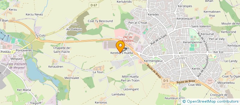 localisation de l'entreprise BERCHE  GUILERS