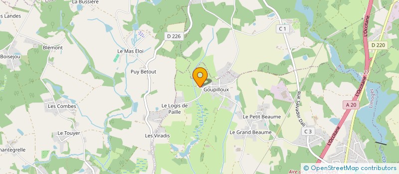 localisation de l'entreprise BERCOUR à LIMOGES