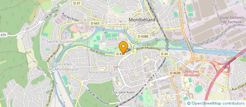 localisation de l'entreprise BERCRIS à MONTBELIARD