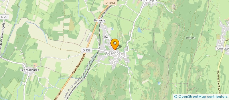 localisation de l'entreprise BERCY 2J  CESANCEY