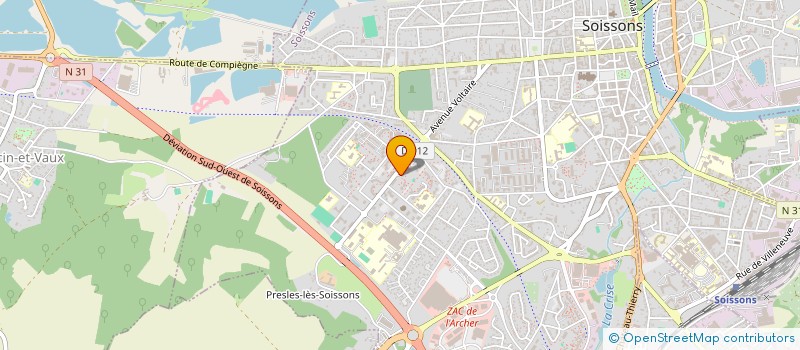 localisation de l'entreprise BERDAN à SOISSONS