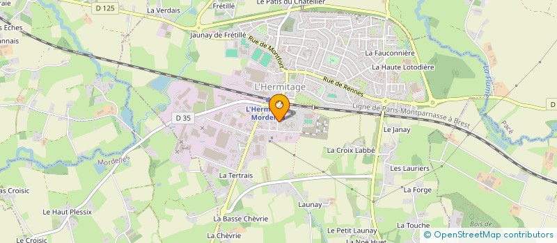 localisation de l'entreprise BERDAT LERAY COUVERTURE  L'HERMITAGE