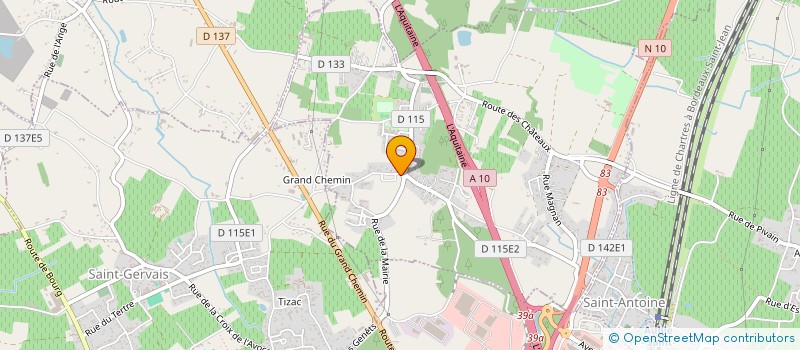 localisation de l'entreprise BERDIN YOHANN  VIRSAC