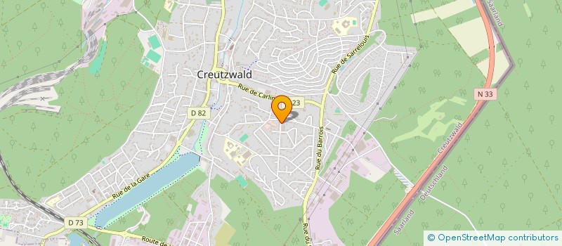 localisation de l'entreprise BERDOU HINZELIN  CREUTZWALD