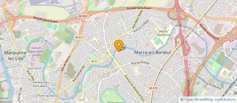 localisation de l'entreprise BEREMA à MARCQ-EN-BARŒUL