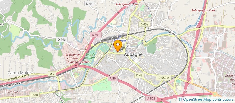 localisation de l'entreprise BERENGER FRERES MACONN ET T P  AUBAGNE