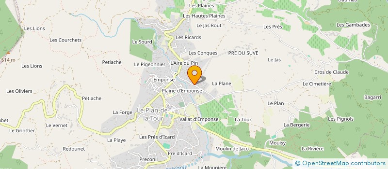 localisation de l'entreprise BERENGUIER  LE PLAN-DE-LA-TOUR