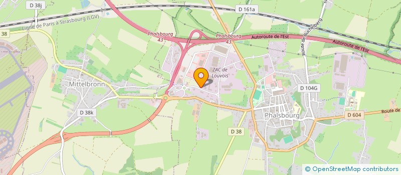 localisation de l'entreprise BEREST LORRAINE à PHALSBOURG