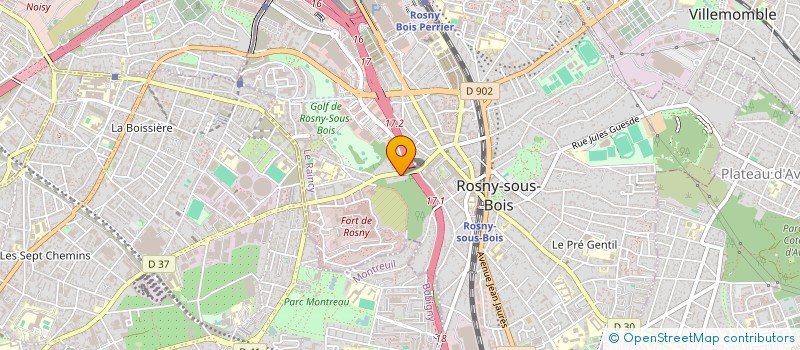 localisation de l'entreprise BERFIN à ROSNY SOUS BOIS