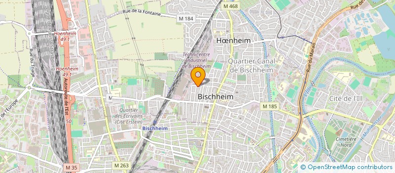 localisation de l'entreprise BERFINE  BISCHHEIM