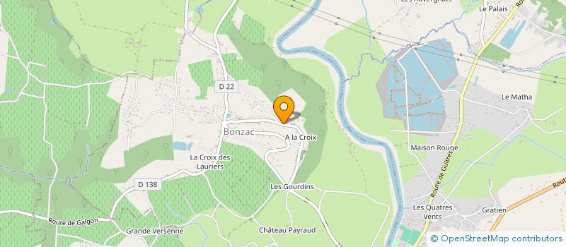 localisation de l'entreprise BERFRANC  BONZAC