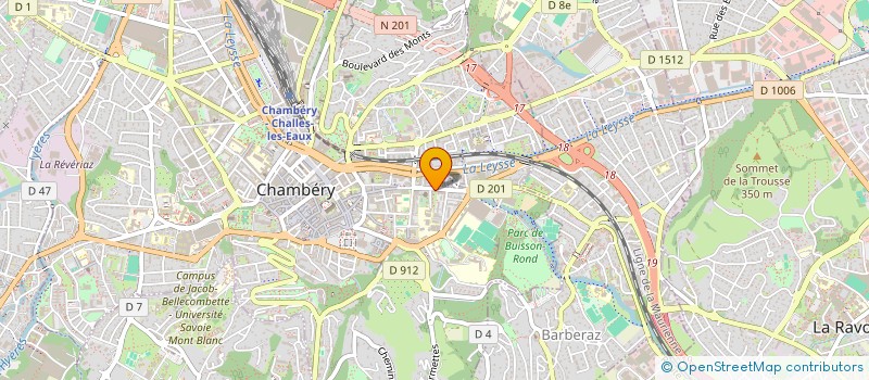 localisation de l'entreprise BERFRUITS à CHAMBERY
