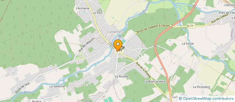 localisation de l'entreprise BERGER-BILLARD  CELLETTES