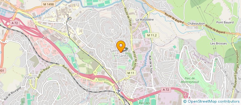 localisation de l'entreprise BERGER BONNEFOND JONNARD ET ASSOCIES - B.B.J.  SAINT-PRIEST-EN-JAREZ