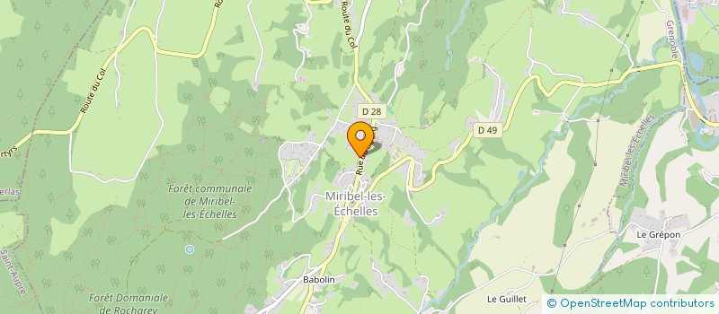 localisation de l'entreprise BERGER CHARPENTE à MIRIBEL-LES-ECHELLES