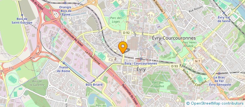 localisation de l'entreprise BERGER COUVERTURE  EVRY-COURCOURONNES