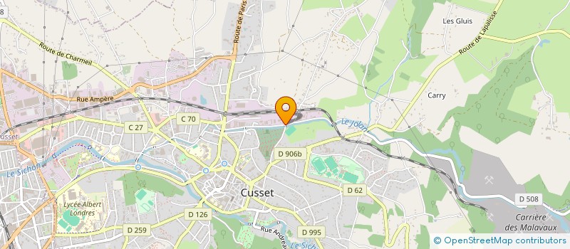 localisation de l'entreprise BERGER DIFFUSION à CUSSET