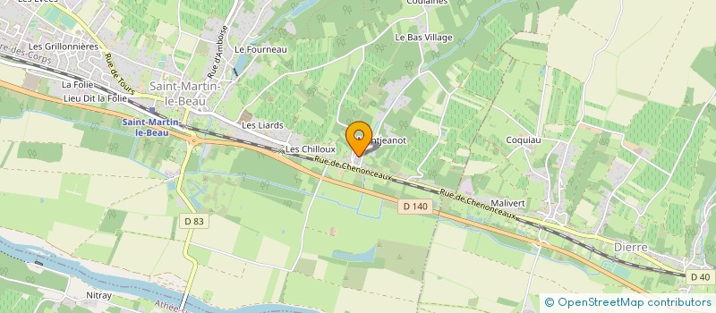 localisation de l'entreprise BERGER ELABORATEURS à SAINT-MARTIN-LE-BEAU