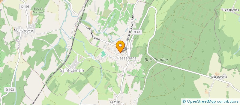 localisation de l'entreprise BERGER MENUISERIE-AGENCEMENT à PASSENANS