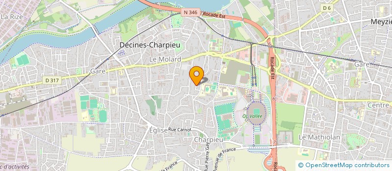 localisation de l'entreprise BERGERET & QUANTIN  DECINES-CHARPIEU