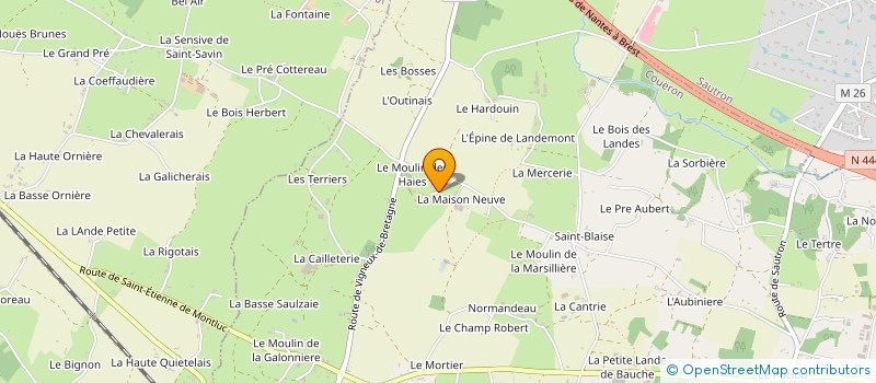 localisation de l'entreprise BERGERIE DU SILLON à COUERON