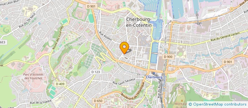 localisation de l'entreprise BERGERON LEBLOND à CHERBOURG-EN-COTENTIN